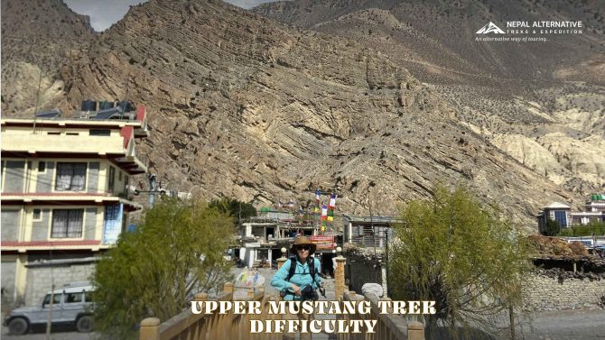 Trekker In Jomsom During Upper Mustang Trek