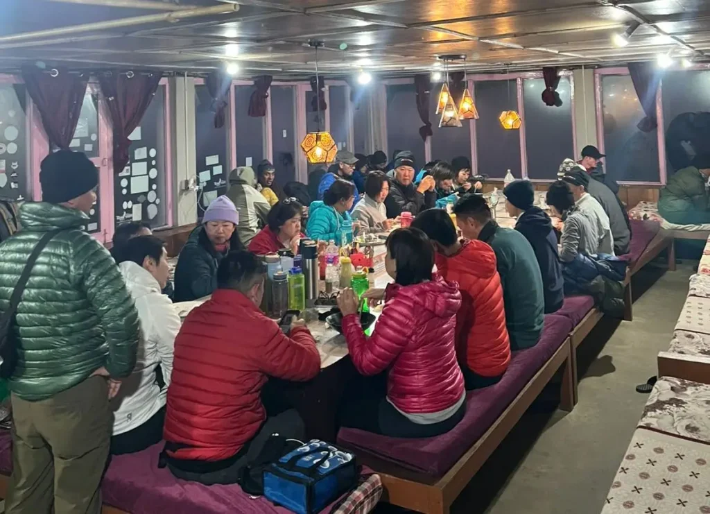 Group Stay in Tea House in Mardi Dinner During Mardi Trek