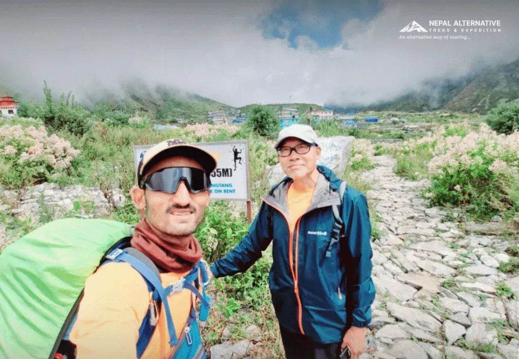 Langtang trek with client Langtang trek with client